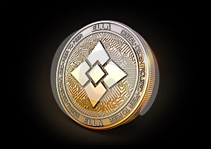 Ellaism - Cryptocurrency Coin. 3D rendering