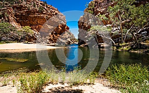 Ellery creek big hole in the West MacDonnell Ranges NT outback Australia