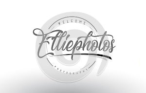 Ellie Personal Photography Logo Design with Photographer Name.