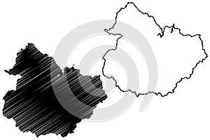 Elliott County, Kentucky U.S. county, United States of America, USA, U.S., US map vector illustration, scribble sketch Elliott