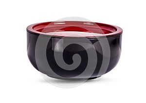 Ellipse black bowl isolated on white background