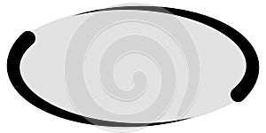 Ellipse, oval, circle frame, border, banner icon. Price tag, label badge. Coupon icon for sales, clearance, bargain, marketing,