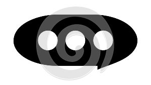 Ellipsis Speech Bubble for Ongoing Thought or Typing, vector design Generative AI