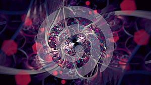 Elliptic Malice Zerg jewel with Hexagonal double Blur Fractal Art