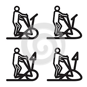 Elliptical cardio trainer icon. Vector illustration.