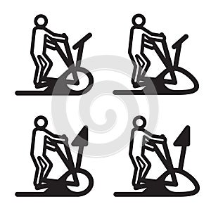 Elliptical cardio trainer icon. Vector illustration.