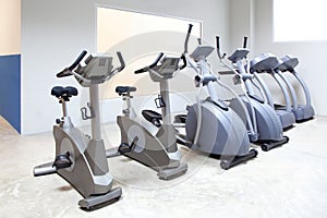 Elliptical cross trainer, bicycle treadmill