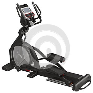 Elliptical gym machine over white 3D Illustration