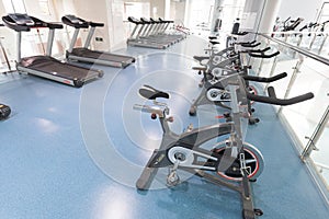 Elliptical machine 7-An empty Gymnasium