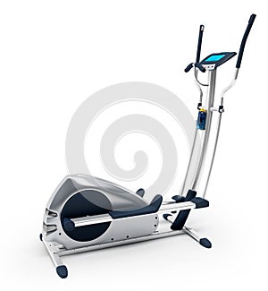 Elliptical stationary bicycle