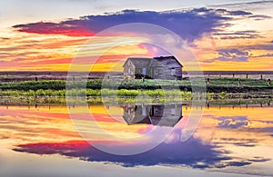 Ellis County, KS USA - The Midwestern Prairie Reflections, Amazing colours of nature