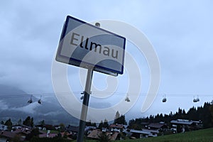 Ellmau street plate, Austria