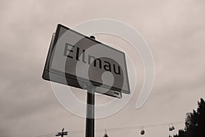 Ellmau street plate, Austria