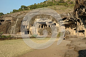 Ellora - big religious cave complex,India photo
