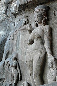 Ellora Caves sculptures photo