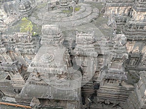 Ellora caves temple of lord shiva top view