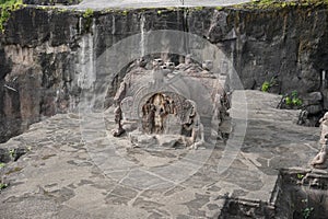 Architecture of Ellora caves in Aurangabad, India