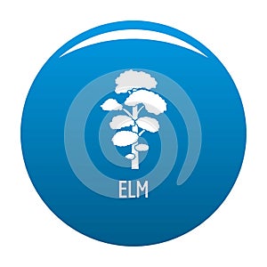 Elm tree icon blue vector