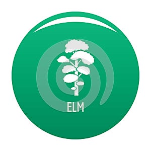 Elm tree icon vector green
