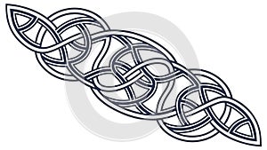 Elongated Celtic Knot Border Design, vector design Generative AI