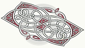 Elongated Celtic Knot Pattern Vector Graphic, vector design Generative AI