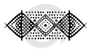 Elongated Dotted Geometric Pattern Design, vector design Generative AI