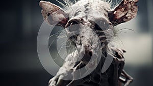 Elongated Mouse Human Hybrid Creature In Hyper-realistic 3d Render