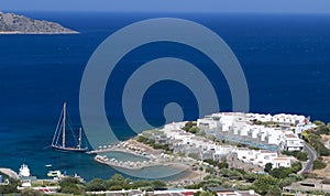 Elounda bay at Crete island in Greece