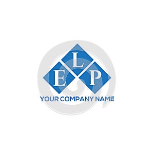 ELP letter logo design on WHITE background. ELP creative initials letter logo concept. ELP letter design