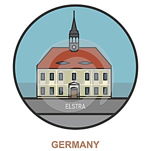 Elstra. Cities and towns in Germany