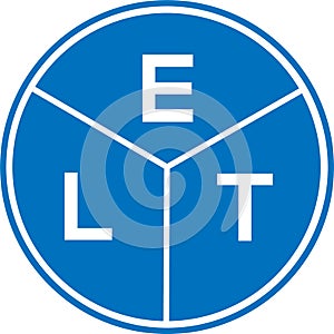 ELT letter logo design on white background. ELT creative circle letter logo concept. ELT letter design