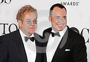 Elton John and David Furnish at the 2009 Tony Awards