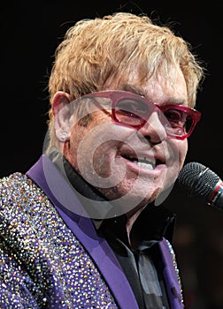 Elton John Performs in Concert