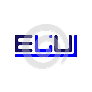 ELU letter logo creative design with vector graphic, ELU