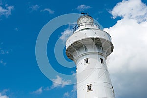 Eluanbi Lighthouse at Eluanbi Park in Hengchun Township, Pingtung County, Taiwan. It was originally built in 1883