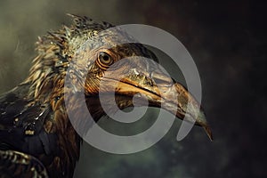 Elusive Ancient bird wild. Generate Ai photo