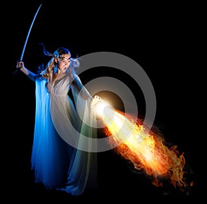 Elven girl with sword