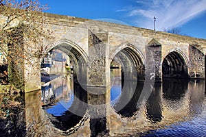 Elvet Bridge over the River Wear in Durham City photo