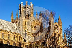 ELY, CAMBRIDGESHIRE/UK - NOVEMBER 23 : Exterior view of Ely Cathedral in Ely on November 23, 2012