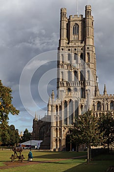 Ely Cathedral with Cloudy Background
