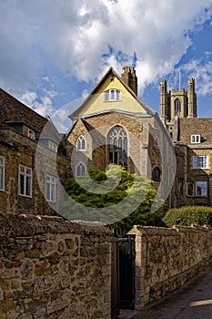 Ely Cathedral and houses