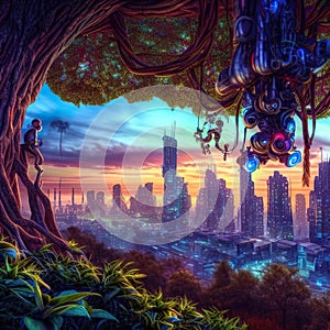 Elysium Metropolis: The Arboreal Dreamscape photo