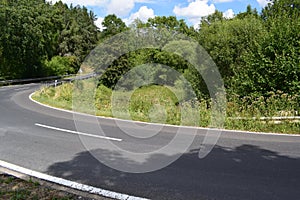 Elztal road curve near Pyrmont