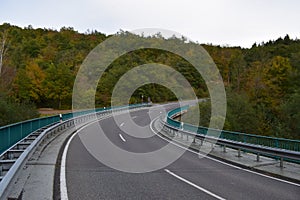 road curve on a bridge in Elztal