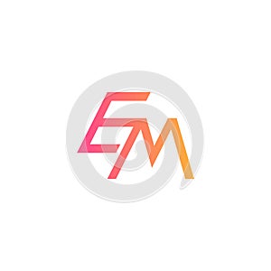 EM Logo, EM Monogram, Initial EM Logo, Letter EM Logo, Letter EM Icon