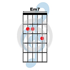 Em7 guitar chord icon