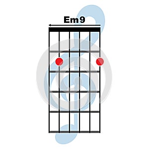 Em9 guitar chord icon