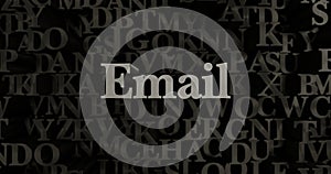 Email - 3D rendered metallic typeset headline illustration