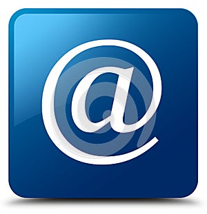 Email address icon blue square button