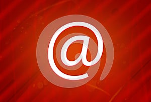 Email address icon isolated on abstract red gradient magnificence background